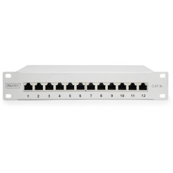 Buy DIGITUS Cat.6A Shielded Patch Panel, 12-Port, 10 ft, Gray in Cyprus, Nicosia, Limassol, Larnaka, Pafos