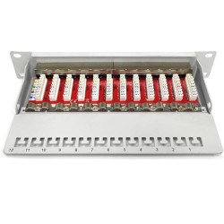 Buy DIGITUS Cat.6A Shielded Patch Panel, 12-Port, 10 ft, Gray in Cyprus, Nicosia, Limassol, Larnaka, Pafos