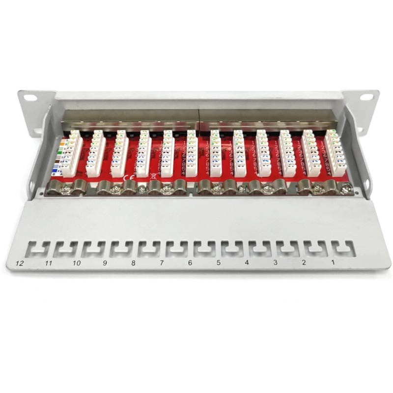Buy DIGITUS Cat.6A Shielded Patch Panel, 12-Port, 10 ft, Gray in Cyprus, Nicosia, Limassol, Larnaka, Pafos