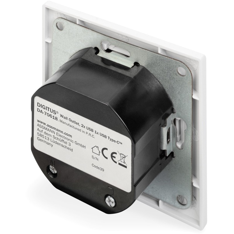Buy DIGITUS Unterputz Ladedose USB 2x USB-A + 1x USB-C - Flush Mounted - White in Cyprus, Nicosia, Limassol, Larnaka, Pafos