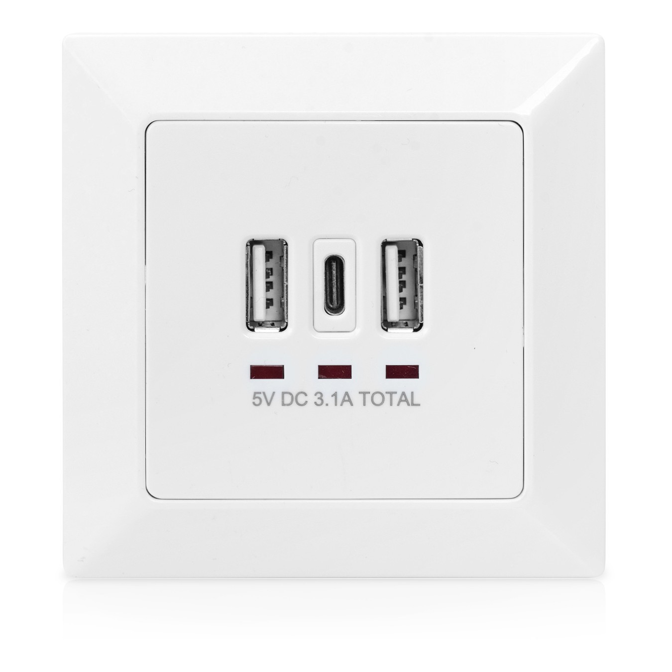 DIGITUS Unterputz Ladedose USB 2x USB-A + 1x USB-C - Flush Mounted - White — Buy in Cyprus with Fast Delivery