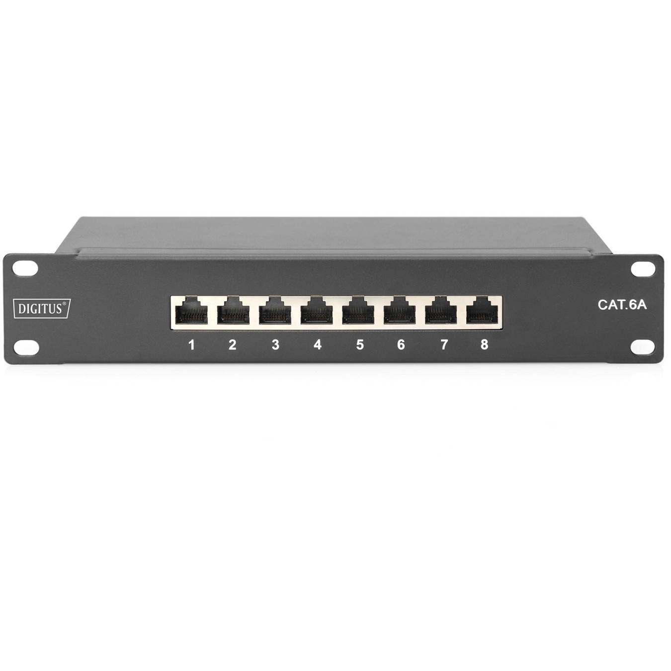 DIGITUS CAT 6A Patch Panel - Shielded - Black - 19-inch Rack-Mount — Buy in Cyprus with Fast Delivery