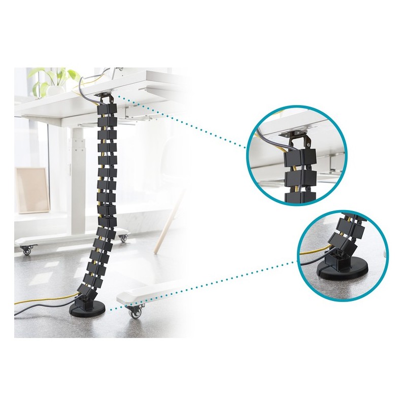 Buy DIGITUS Cable Channel - Black, 1.3 m - Flexible and Adjustable in Cyprus, Nicosia, Limassol, Larnaka, Pafos