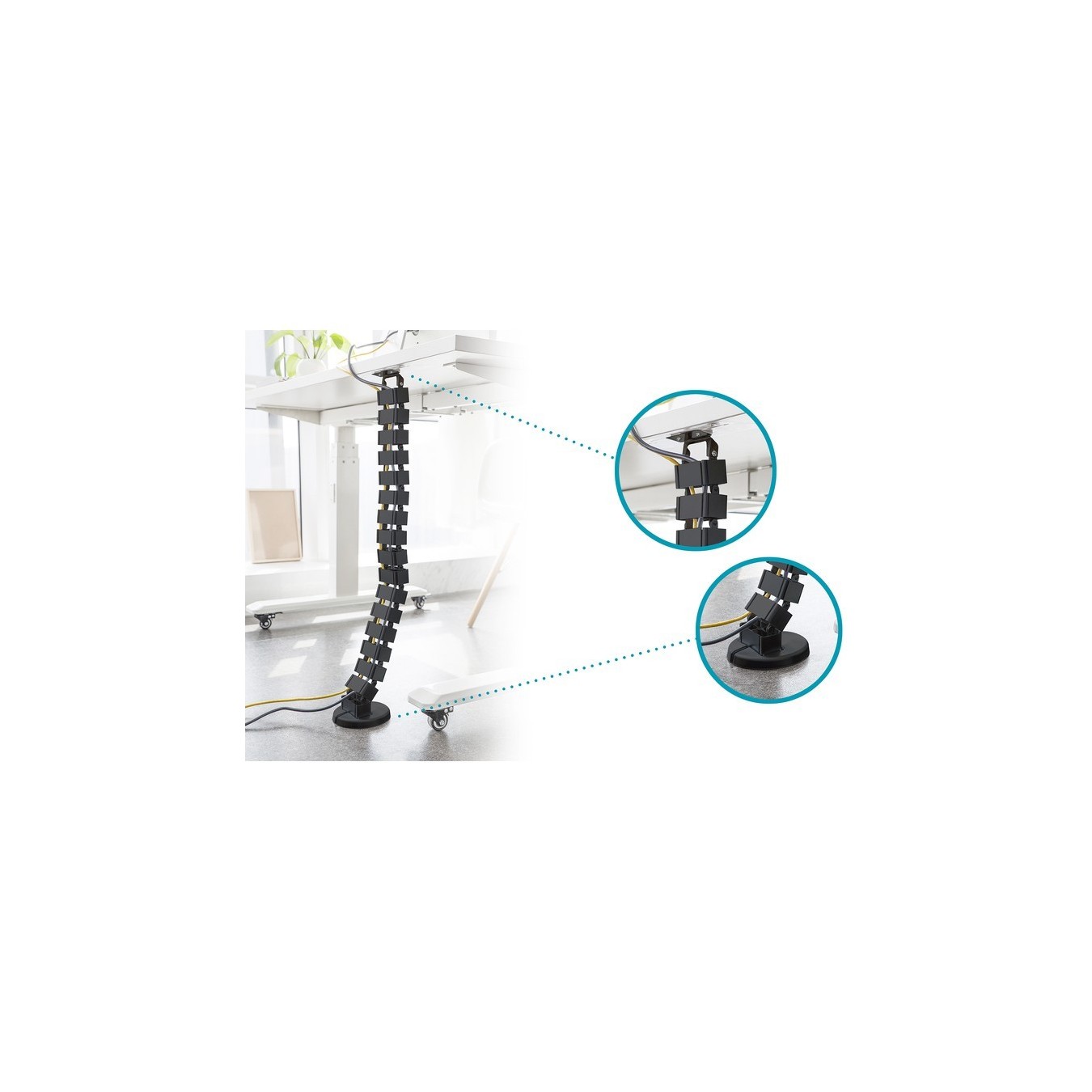 DIGITUS Cable Channel - Black, 1.3 m - Flexible and Adjustable — Buy in Cyprus with Fast Delivery
