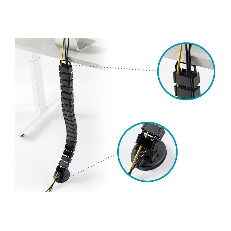 Buy DIGITUS Cable Channel - Black, 1.3 m - Flexible and Adjustable in Cyprus, Nicosia, Limassol, Larnaka, Pafos