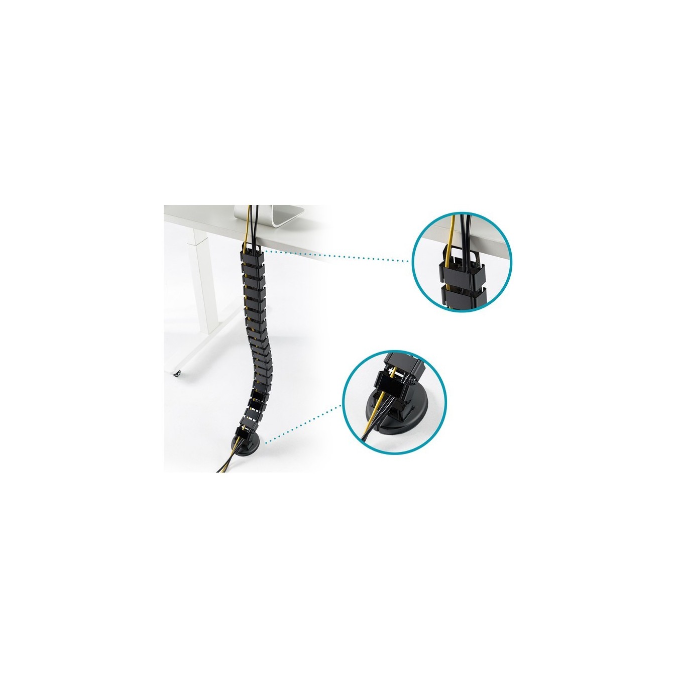 DIGITUS Cable Channel - Black, 1.3 m - Flexible and Adjustable — Buy in Cyprus with Fast Delivery