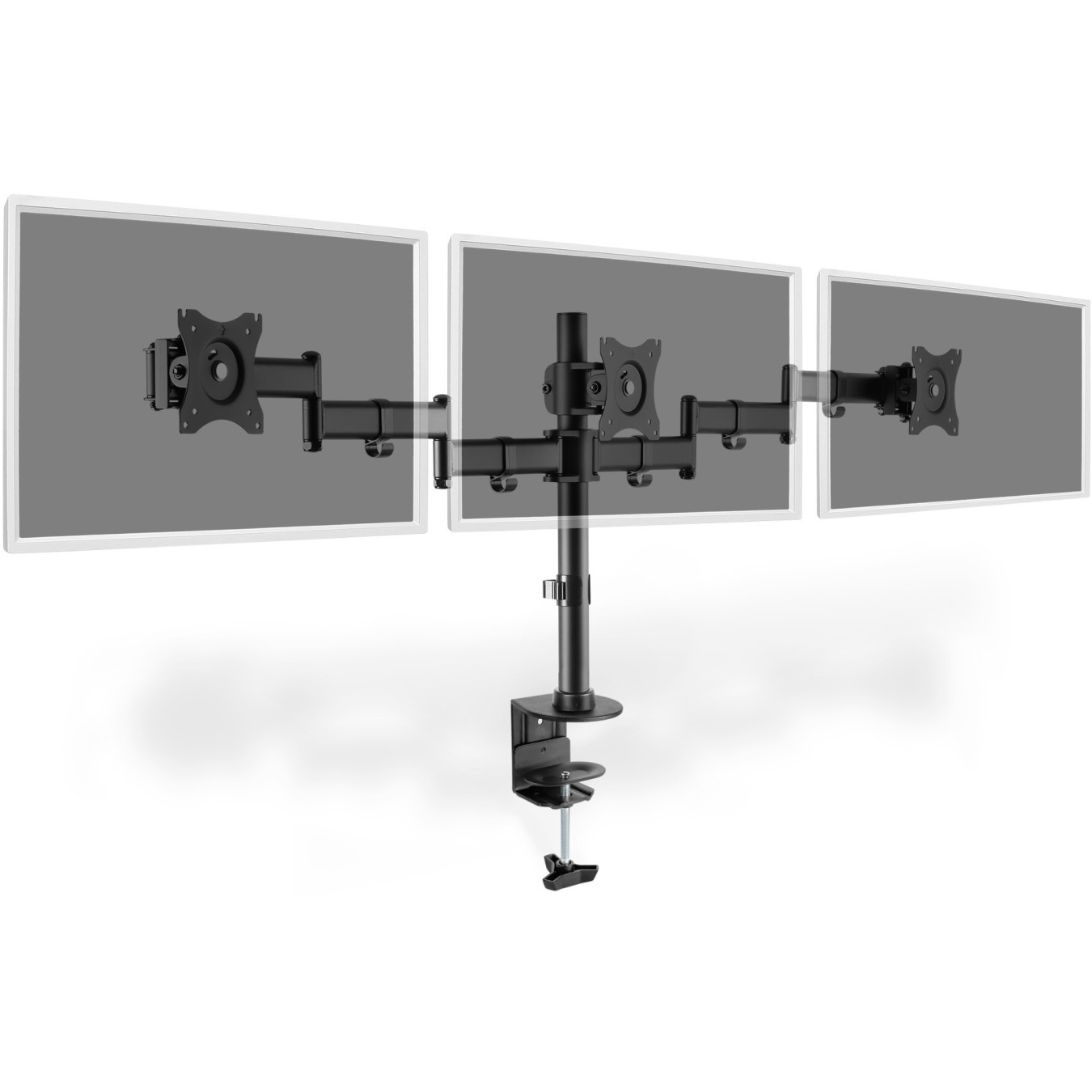 Desk Mount for 3 Monitors up to 27in - DA-90362 - Desk Clamp Arm, Triple Arm, 8 kg/arm — Buy in Cyprus with Fast Delivery
