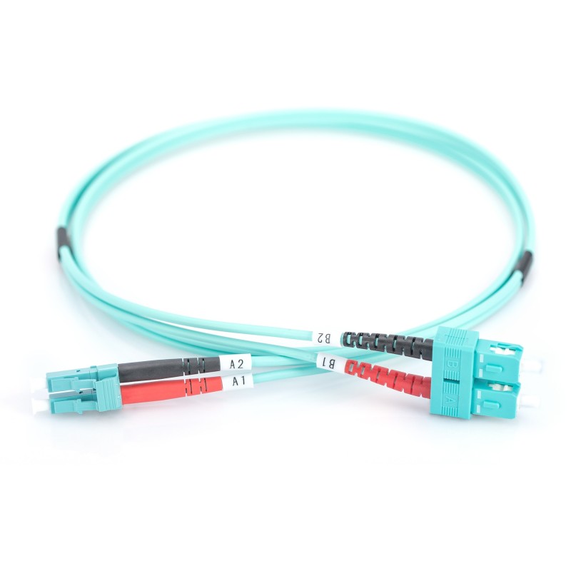 Buy DIGITUS LWL Patchkabel LC to SC - 10 m - Multimode OM3 - Aqua in Cyprus, Nicosia, Limassol, Larnaka, Pafos