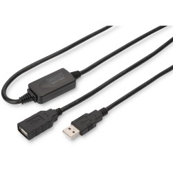 Buy DIGITUS USB 2.0 USB A Extension Cable - A to A (Male/Female) - Black, 15 m in Cyprus, Nicosia, Limassol, Larnaka, Pafos