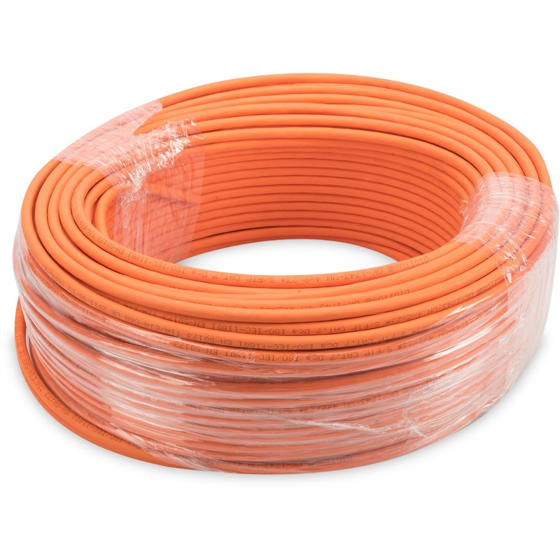 Buy DIGITUS CAT.7 S/FTP Installation Cable - Orange, LSZH jacket, 100 m, 1200 MHz in Cyprus, Nicosia, Limassol, Larnaka, Pafos