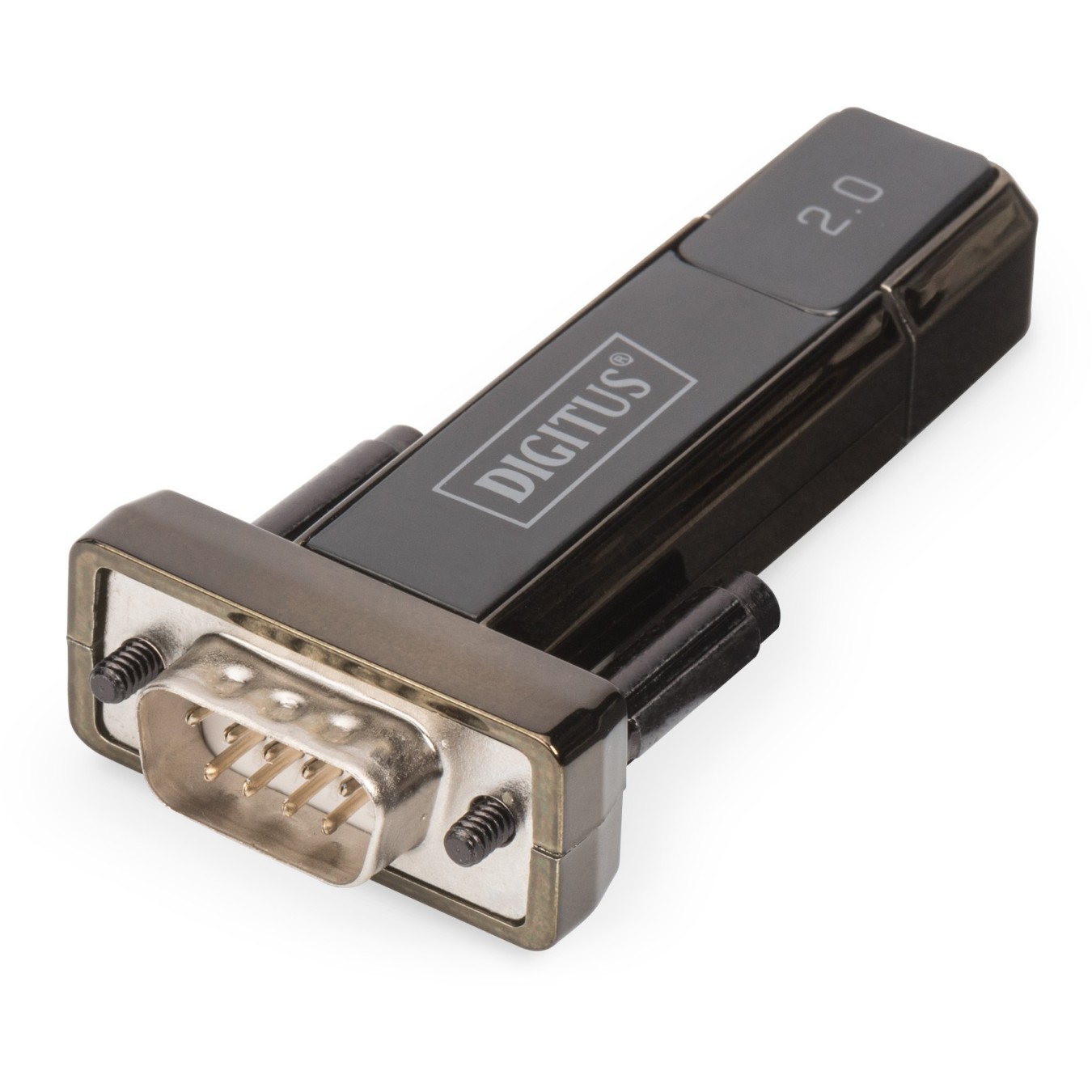 DIGITUS USB 2.0 Serial Adapter - Black - USB to RS-232, Plug-and-Play — Buy in Cyprus with Fast Delivery