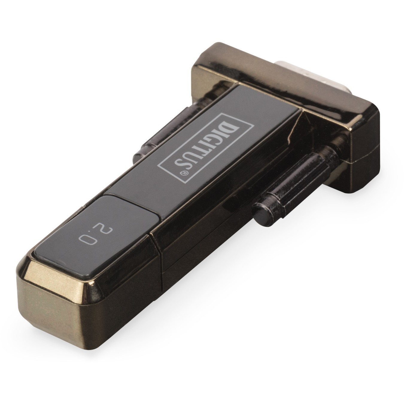 DIGITUS USB 2.0 Serial Adapter - Black - USB to RS-232, Plug-and-Play — Buy in Cyprus with Fast Delivery