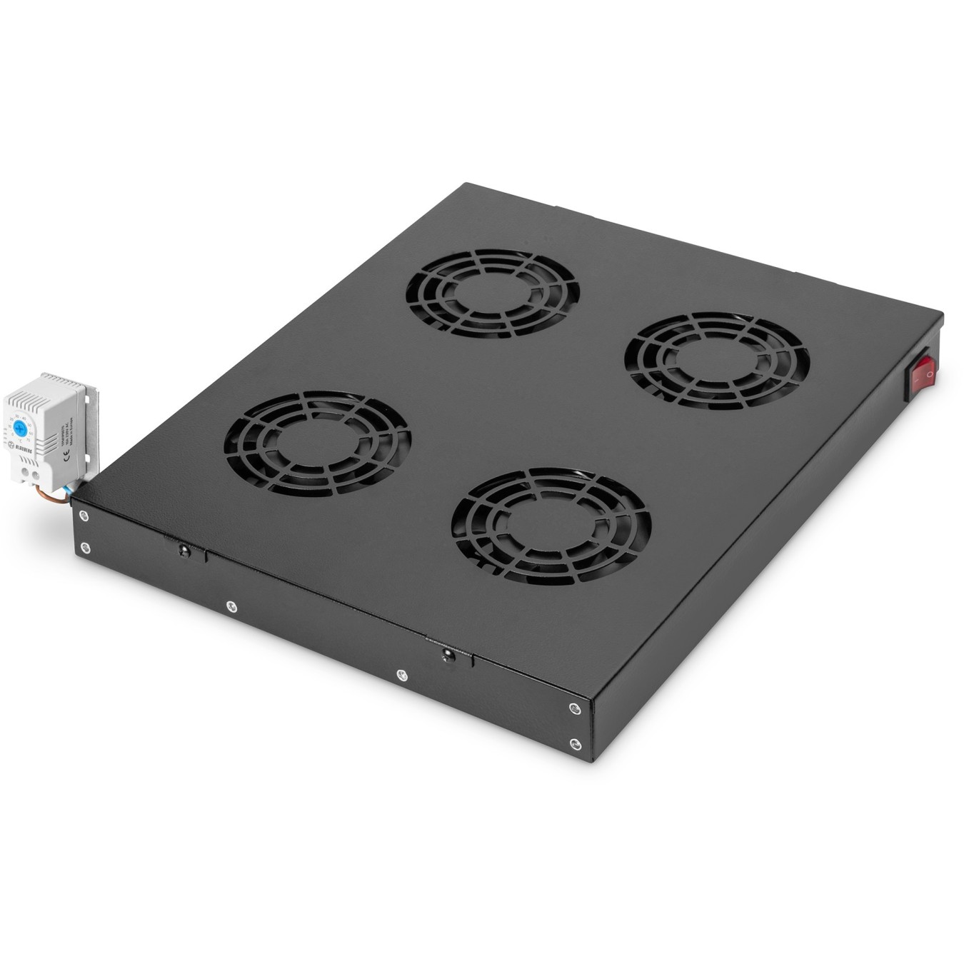 DIGITUS 4-Fan Ventilation Insertion Unit - 19" Rack Mount - Black — Buy in Cyprus with Fast Delivery