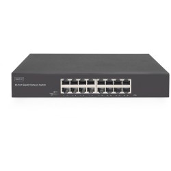 Buy DIGITUS Switch 16-Port Gigabit - 19" Rackmount Unmanaged - Black in Cyprus, Nicosia, Limassol, Larnaka, Pafos