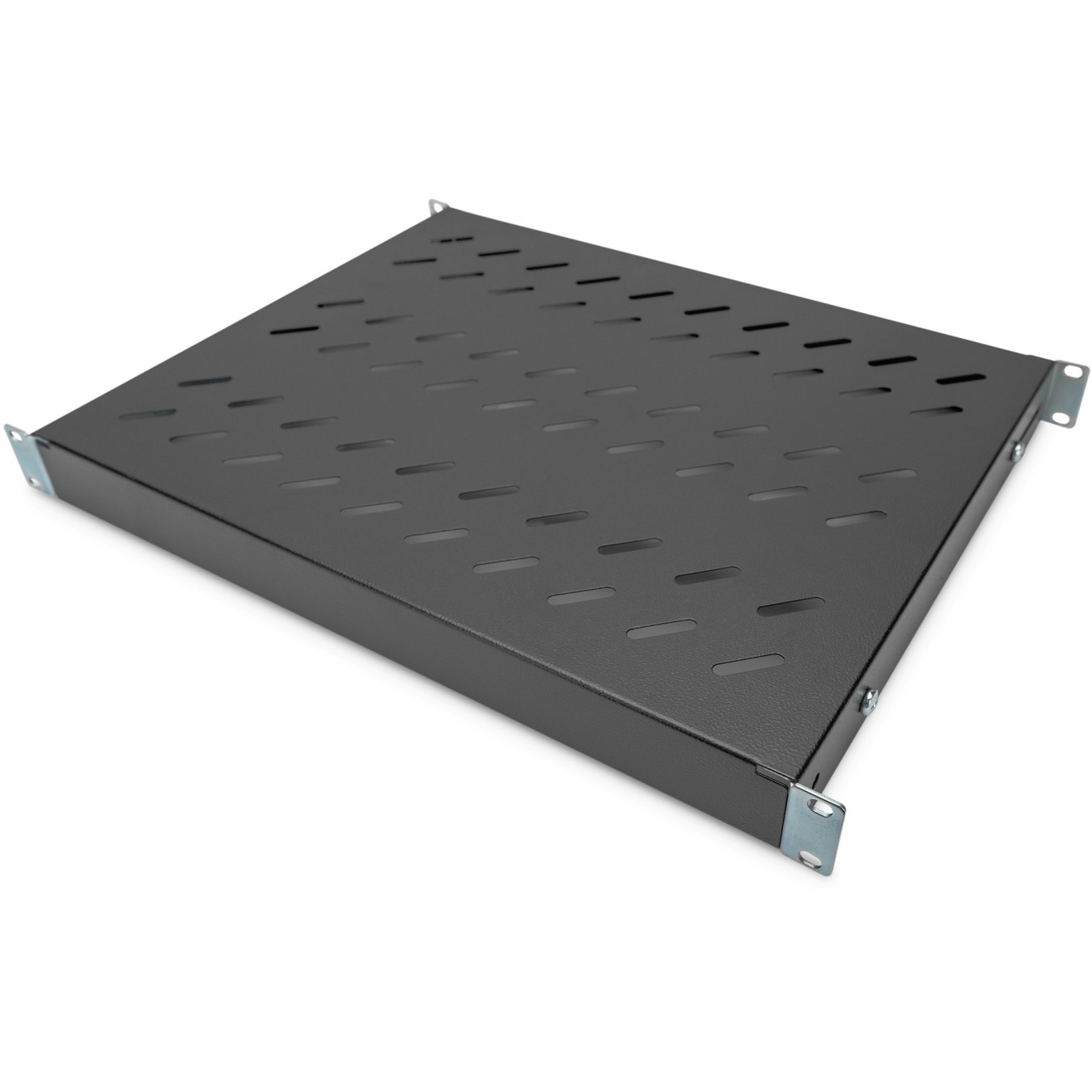 DIGITUS Fixed Shelf 1HE 44x482x350-500mm for 19-inch Cabinets - Black, 1U, Depth 350-500 mm — Buy in Cyprus with Fast Delivery