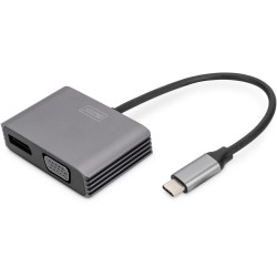Buy DIGITUS DP + VGA Adapter - Silver Aluminum Housing - 20cm, 4K30 in Cyprus, Nicosia, Limassol, Larnaka, Pafos