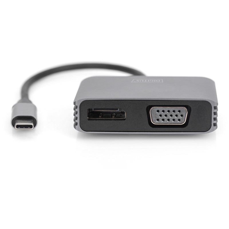Buy DIGITUS DP + VGA Adapter - Silver Aluminum Housing - 20cm, 4K30 in Cyprus, Nicosia, Limassol, Larnaka, Pafos