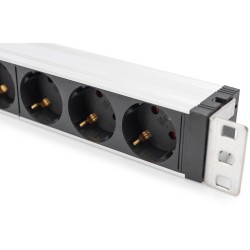 Buy Aluminum PDU 1U with 6 Schuko outlets, 16A, 230VAC, surge protection, 2 m ca... in Cyprus, Nicosia, Limassol, Larnaka, Pafos