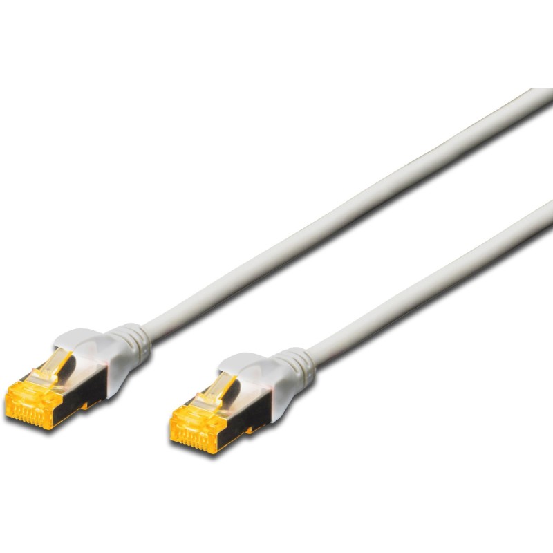 Buy DIGITUS Patch Cable Cat6a S/FTP 2xRJ45 10.0m Gray - Lever Protection, Polybag in Cyprus, Nicosia, Limassol, Larnaka, Pafos