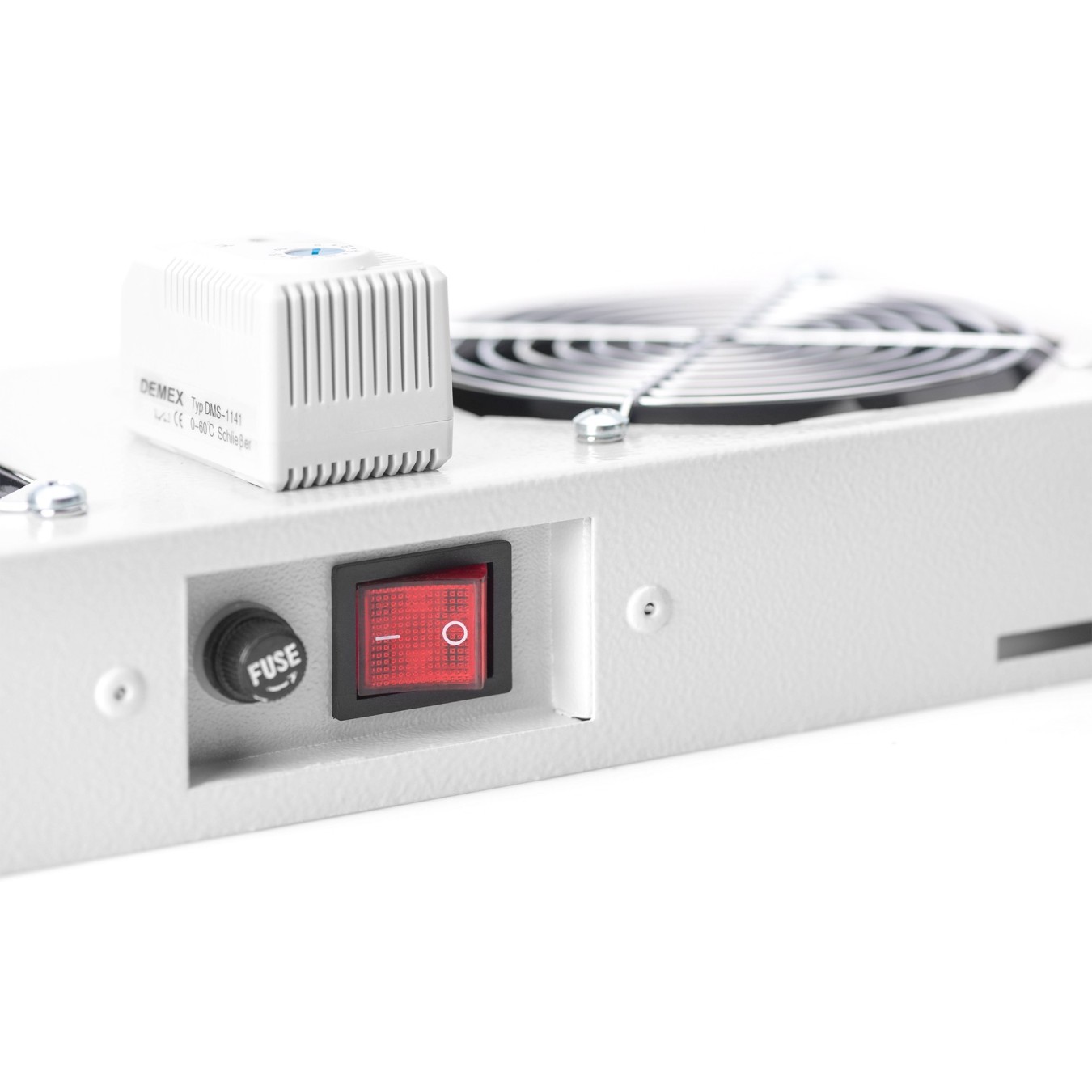 DIGITUS Roof Ventilation Unit for 483 mm (19") Wall-Mount Cabinets - Grey, 2 Fans, 276 m³/h