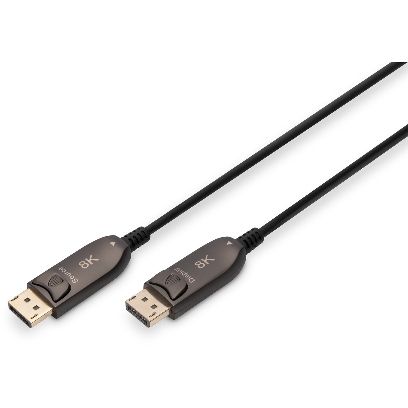 DIGITUS DisplayPort AOC Hybrid Fiber Optic Cable - DP 1.4 - 8K UHD, 20 m, Black — Buy in Cyprus with Fast Delivery
