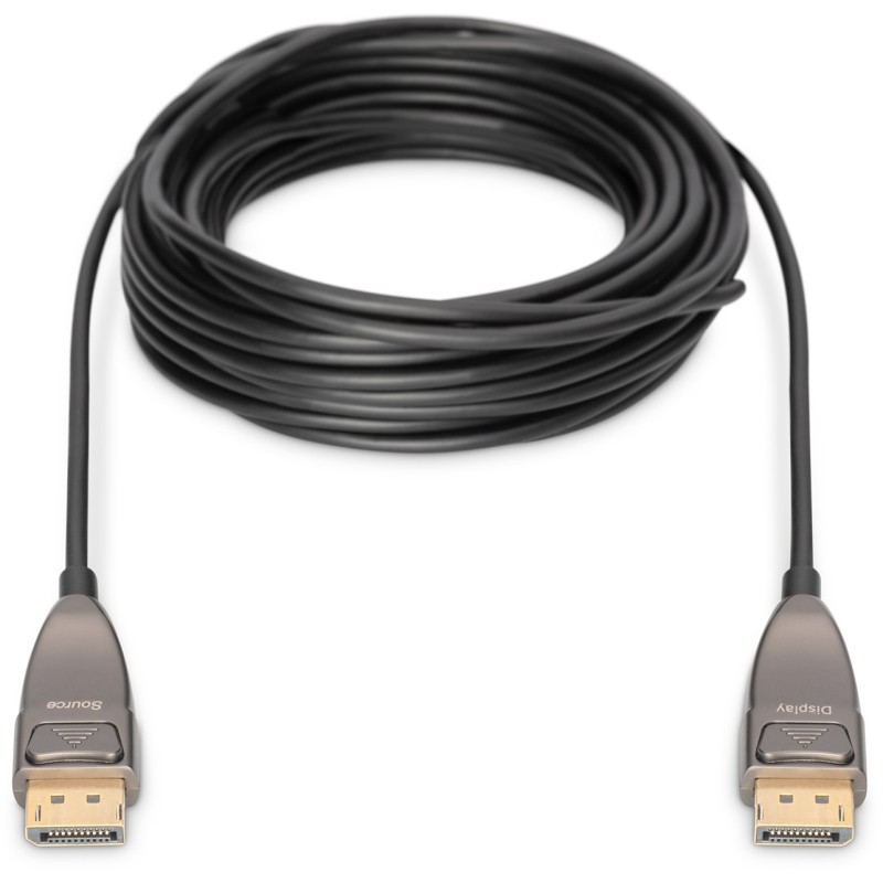 Buy DIGITUS DisplayPort AOC Hybrid Fiber Optic Cable - DP 1.4 - 8K UHD, 20 m, Black in Cyprus, Nicosia, Limassol, Larnaka, Pafos