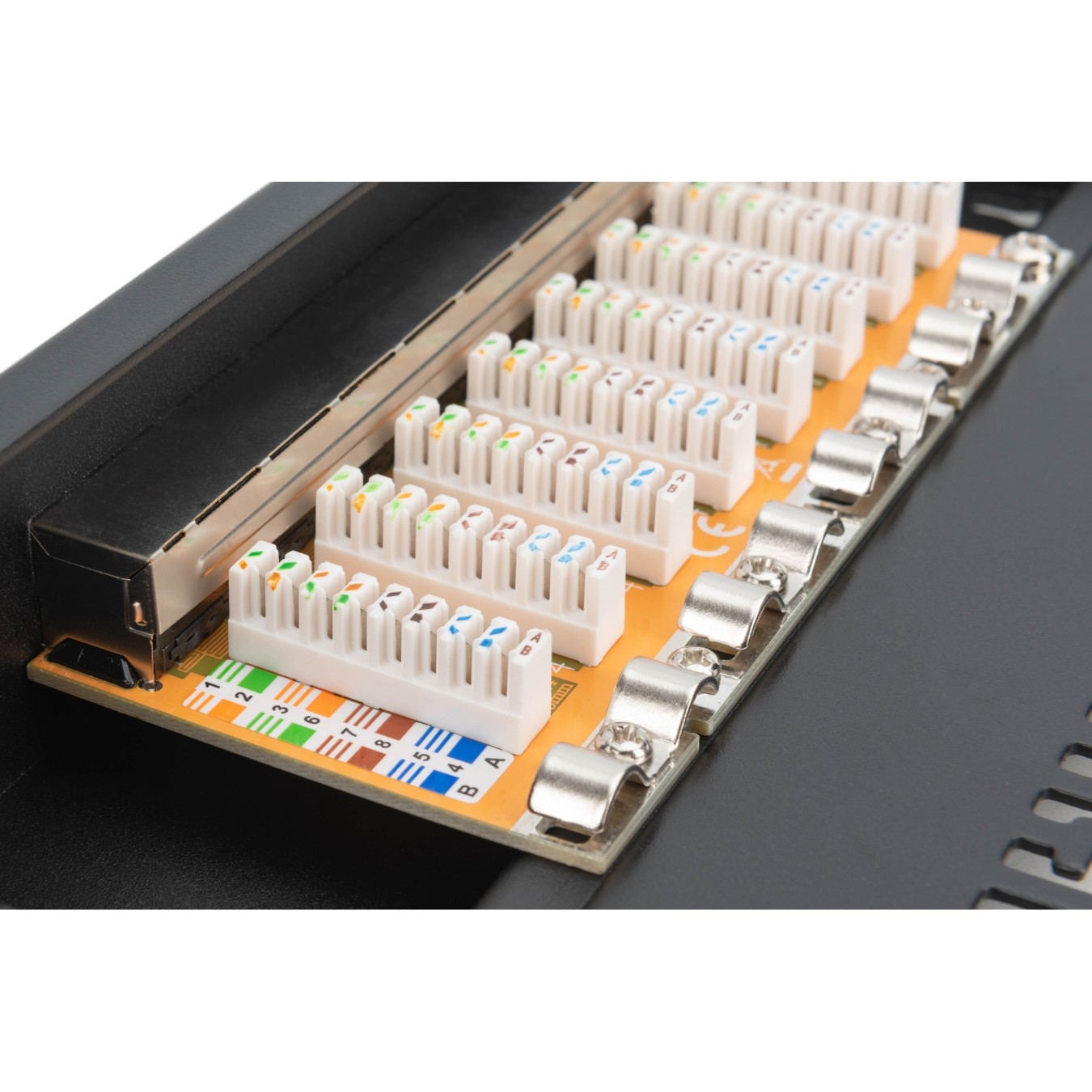DIGITUS Patchpanel 1U 8-Port Cat6 ClassE Shielded - Rack Mount, Black — Buy in Cyprus with Fast Delivery