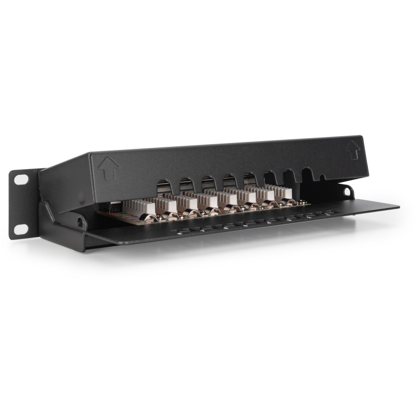 DIGITUS Patchpanel 1U 8-Port Cat6 ClassE Shielded - Rack Mount, Black — Buy in Cyprus with Fast Delivery