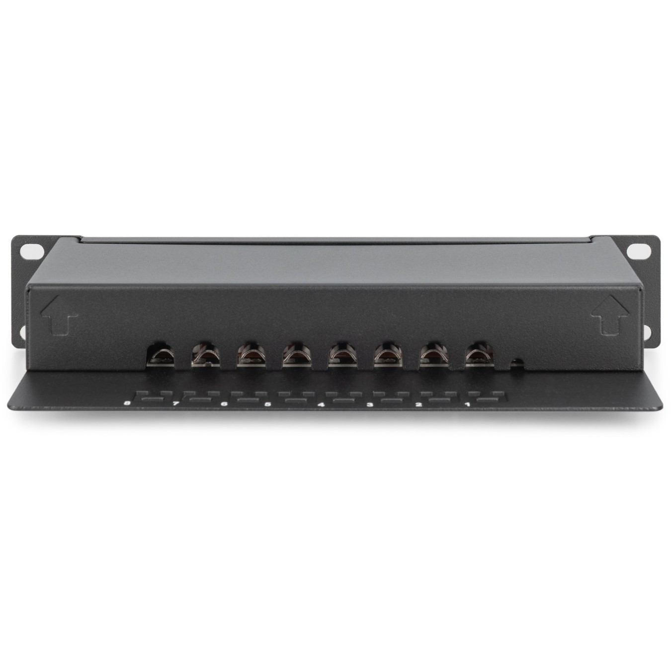 DIGITUS Patchpanel 1U 8-Port Cat6 ClassE Shielded - Rack Mount, Black — Buy in Cyprus with Fast Delivery