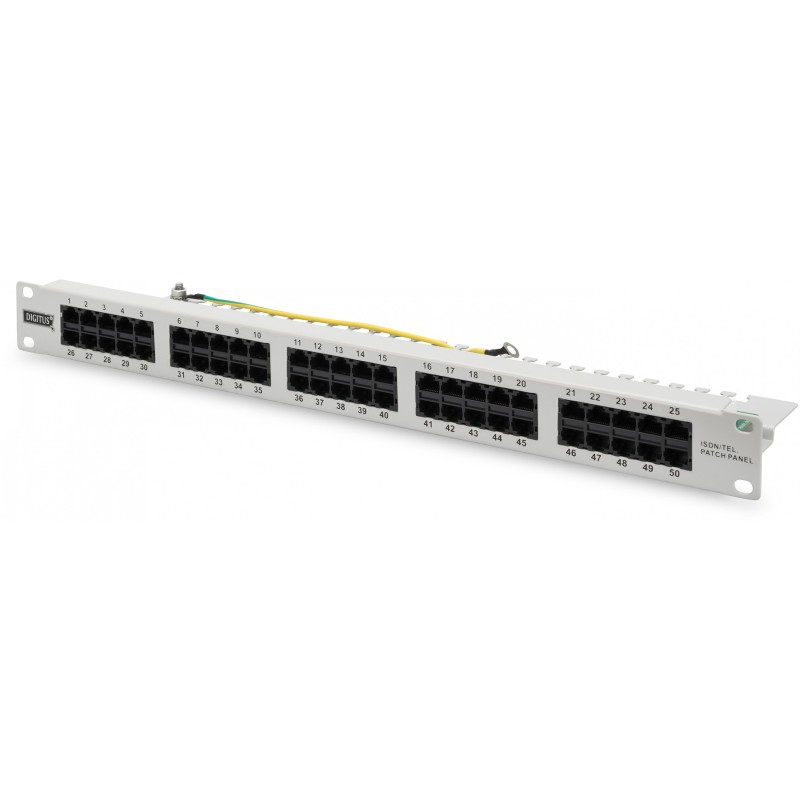 Buy DIGITUS Patch Panel - 1U 50-Port Cat3 Unshielded ISDN - 19-inch Rack-Mount in Cyprus, Nicosia, Limassol, Larnaka, Pafos
