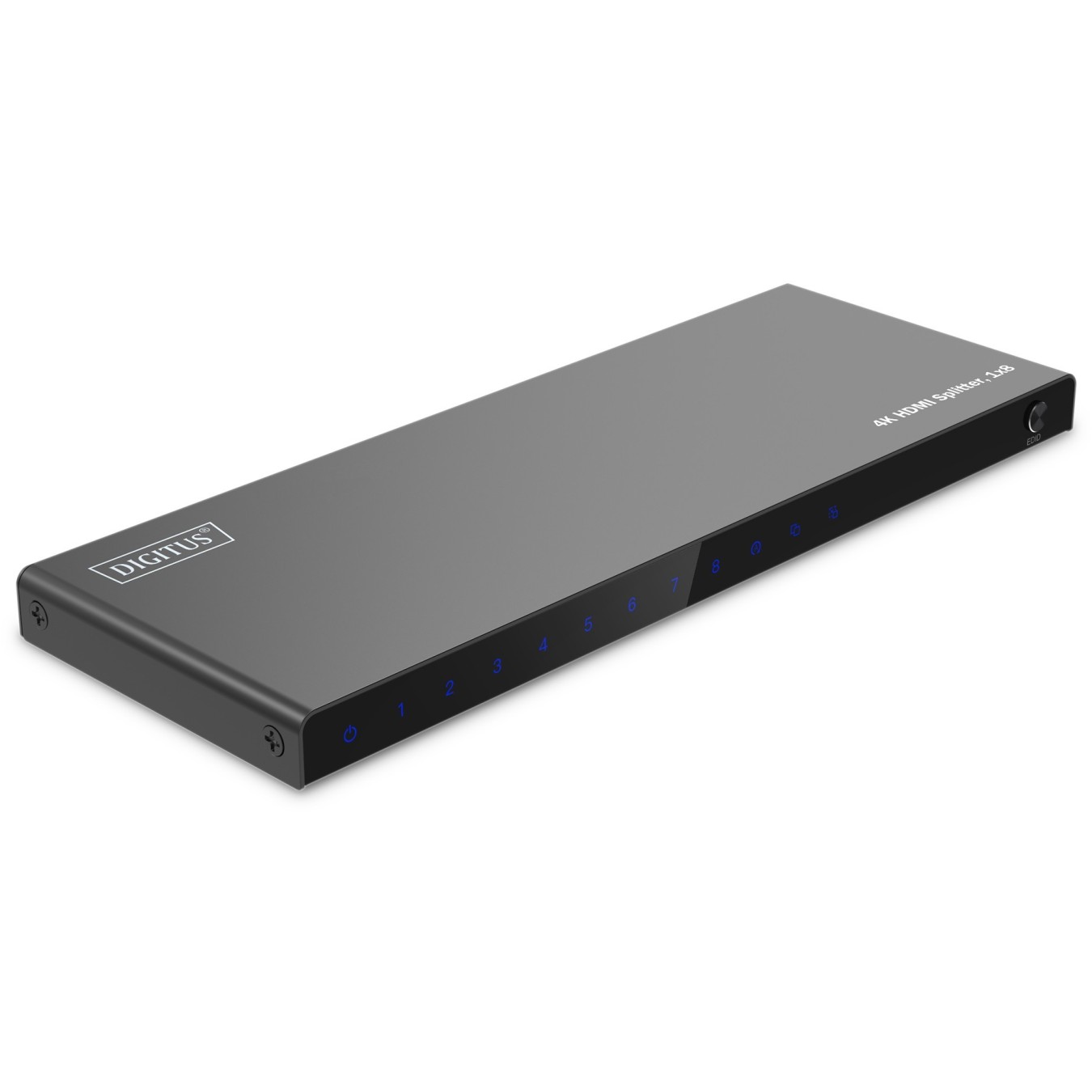 DIGITUS HDMI Splitter 1x8 4K 60Hz HDCP 2.3 EDID Control - Black, Metal — Buy in Cyprus with Fast Delivery