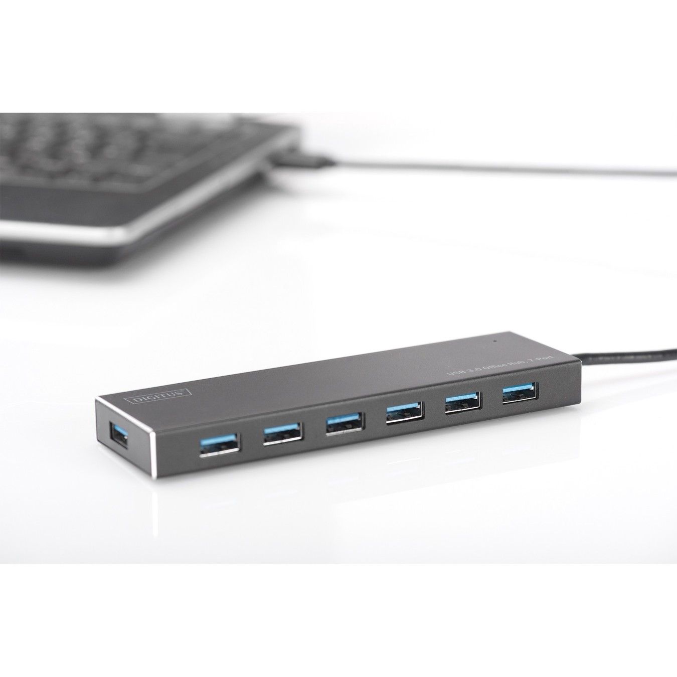 DIGITUS USB-Hub 7-Port USB 3.0 Type-A - Grey Aluminium — Buy in Cyprus with Fast Delivery