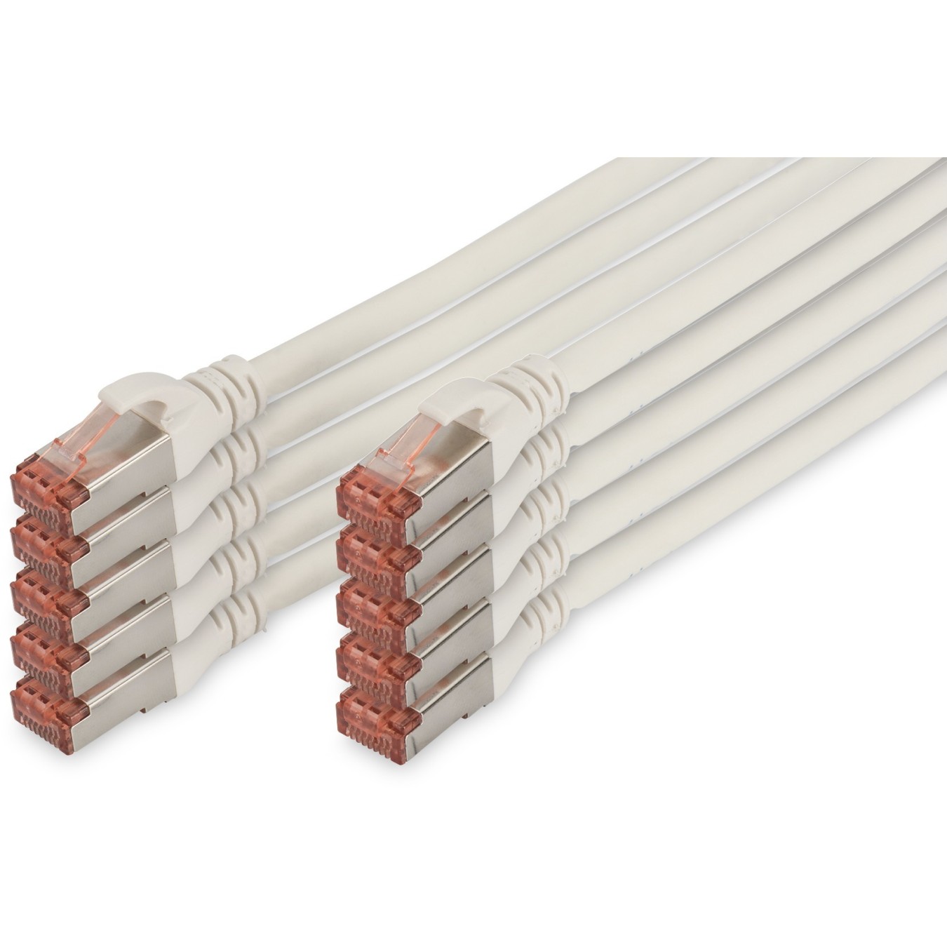 DIGITUS CAT6 S/FTP Patch Cable - 3 m - White - 10 pcs — Buy in Cyprus with Fast Delivery