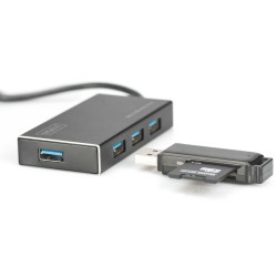 Buy DIGITUS USB-Hub 4-Port - Black Aluminum - USB 3.0 Hub, 4x USB-A, 1.2 m Cable in Cyprus, Nicosia, Limassol, Larnaka, Pafos