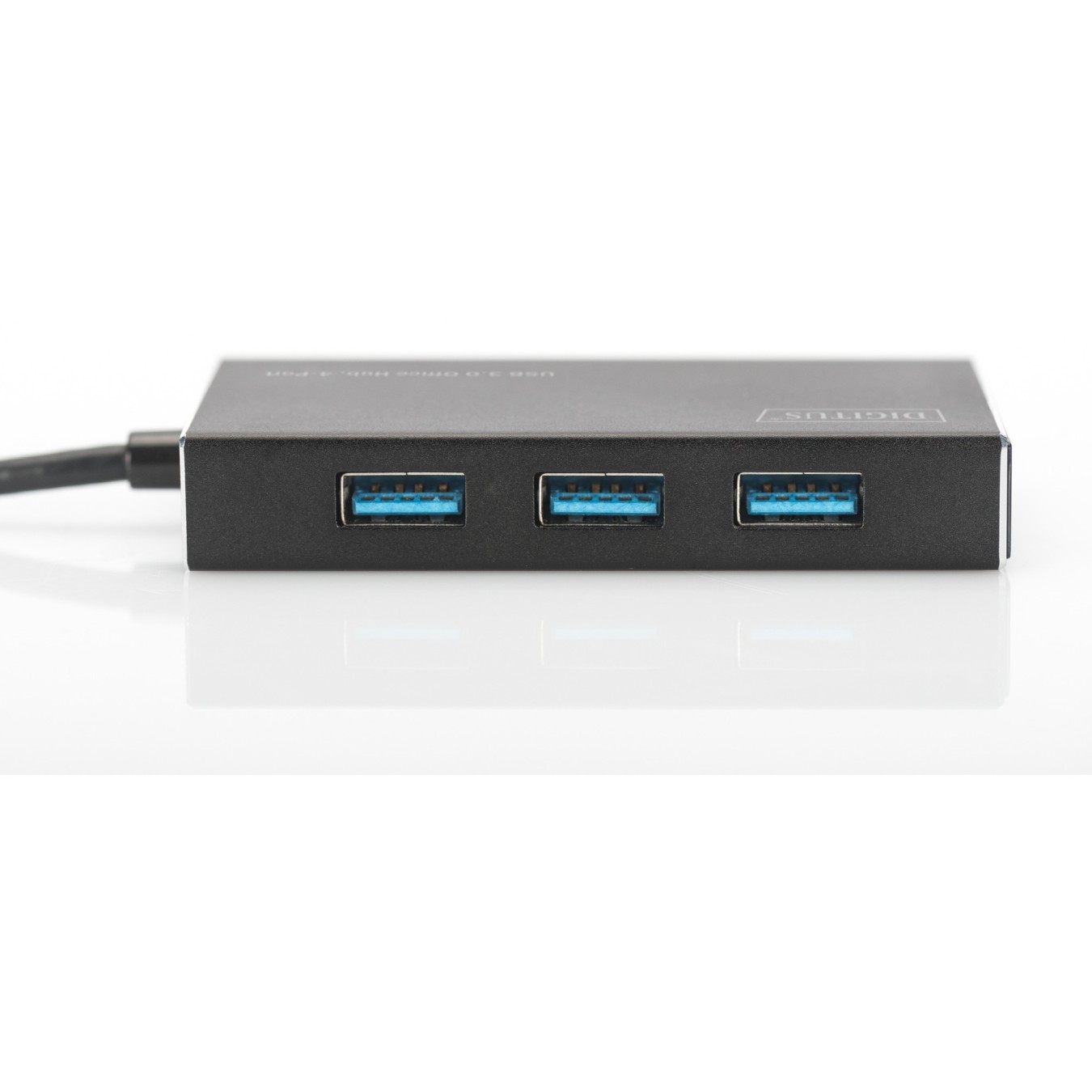 DIGITUS USB-Hub 4-Port - Black Aluminum - USB 3.0 Hub, 4x USB-A, 1.2 m Cable — Buy in Cyprus with Fast Delivery
