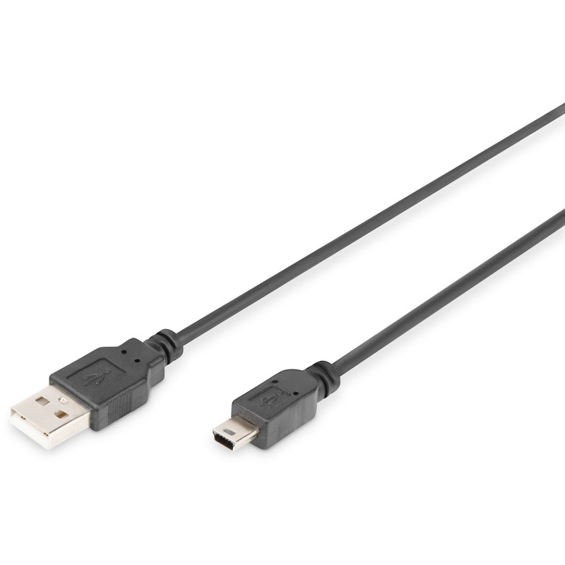 Buy DIGITUS USB 2.0 A to Mini-B Cable - 1.0m - Black in Cyprus, Nicosia, Limassol, Larnaka, Pafos