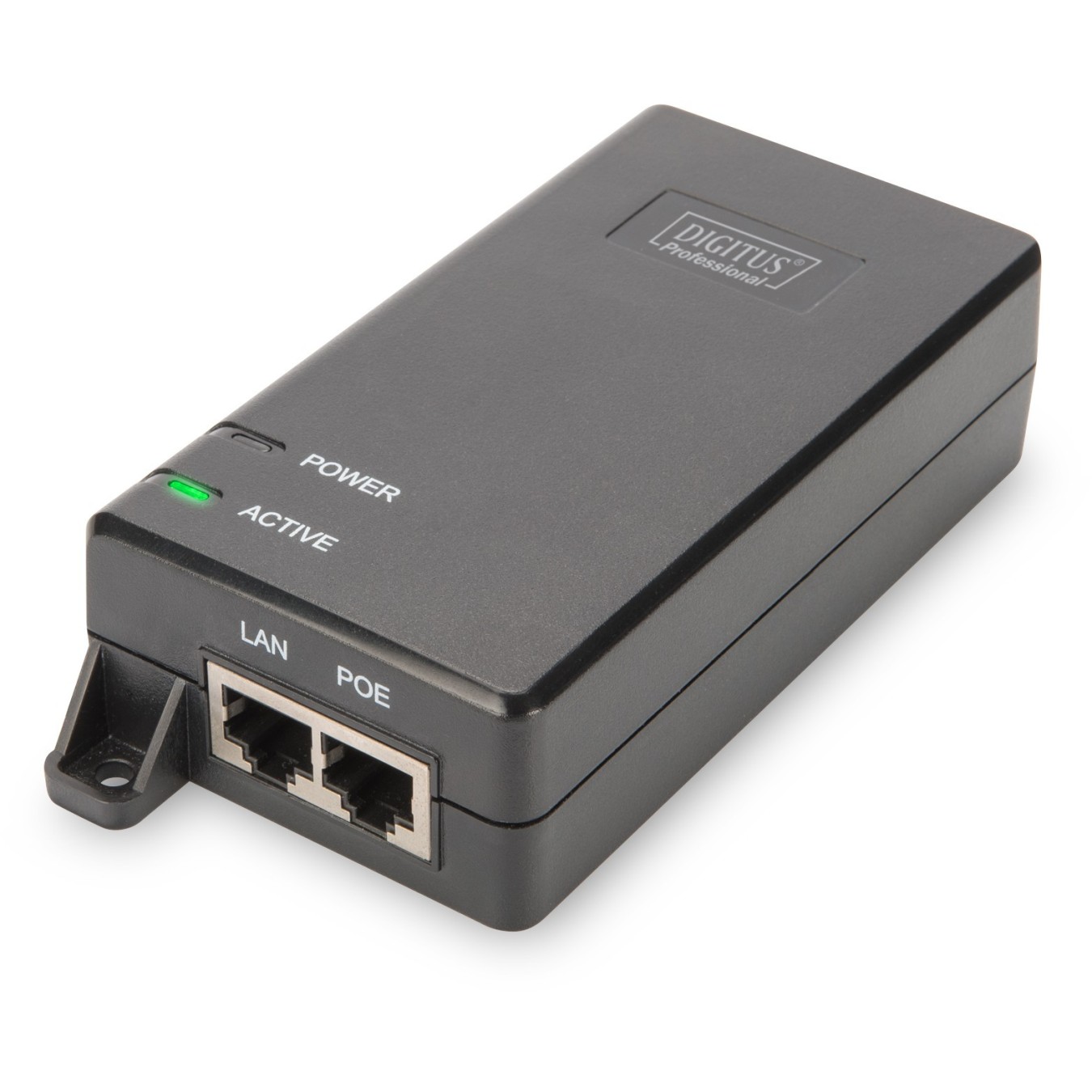 DIGITUS PoE+ Injector - Black - 30 W, 2x RJ-45, Gigabit Ethernet — Buy in Cyprus with Fast Delivery