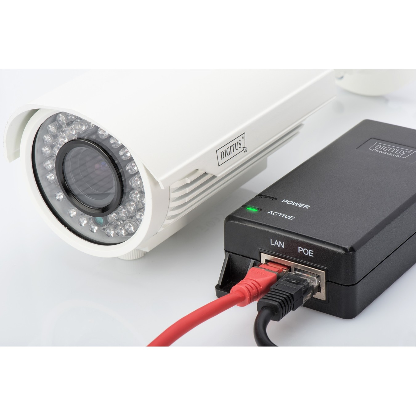 DIGITUS PoE+ Injector - Black - 30 W, 2x RJ-45, Gigabit Ethernet — Buy in Cyprus with Fast Delivery