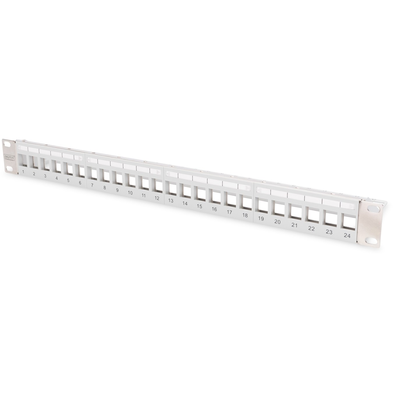 DIGITUS Patch Panel - 1U 24-Port Modular Gray - Gray, 1U, 24-Port — Buy in Cyprus with Fast Delivery
