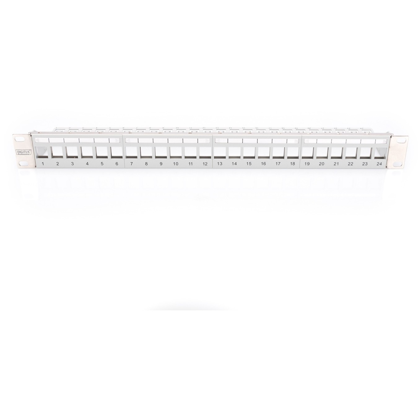 DIGITUS Patch Panel - 1U 24-Port Modular Gray - Gray, 1U, 24-Port — Buy in Cyprus with Fast Delivery