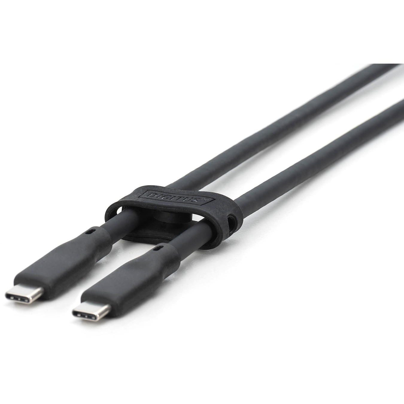 DIGITUS USB 3.2 Type-C to Type-C Cable - Silicone Jacket, 1 m, Black — Buy in Cyprus with Fast Delivery