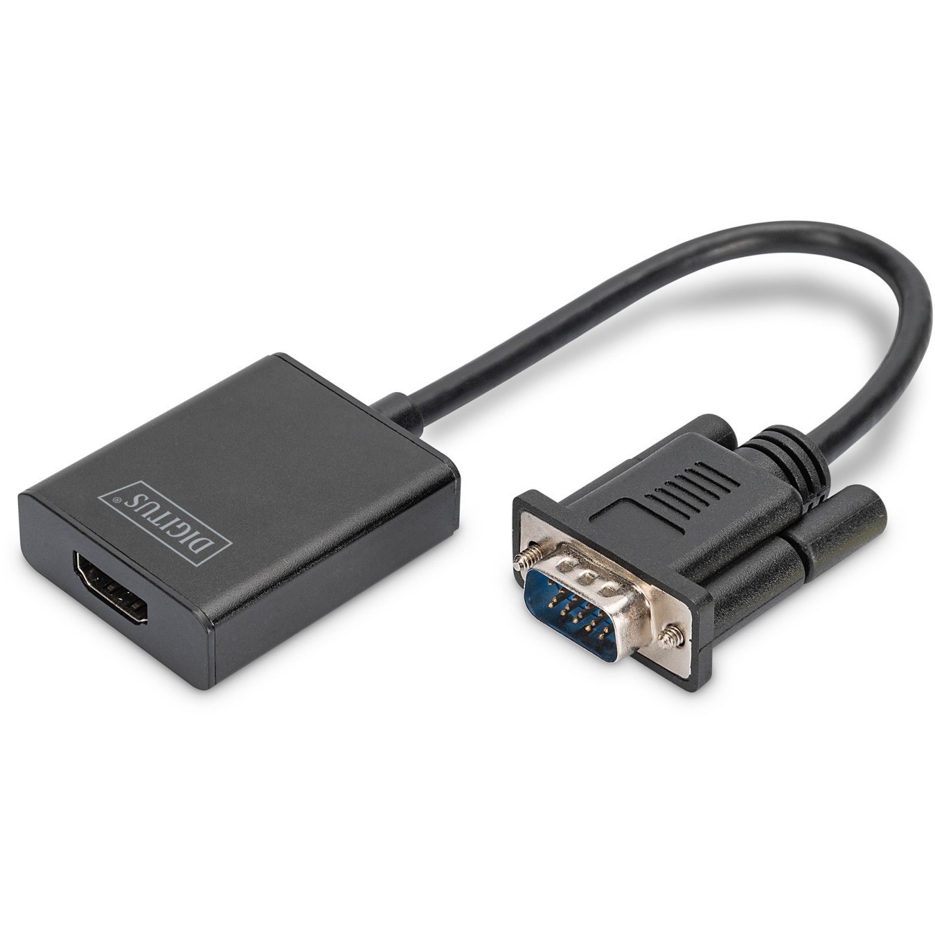 DIGITUS VGA to HDMI + Audio Converter - Black, 0.15 m — Buy in Cyprus with Fast Delivery