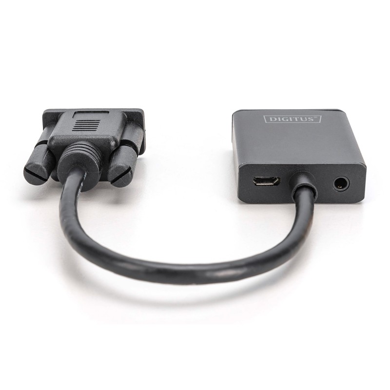 Buy DIGITUS VGA to HDMI + Audio Converter - Black, 0.15 m in Cyprus, Nicosia, Limassol, Larnaka, Pafos