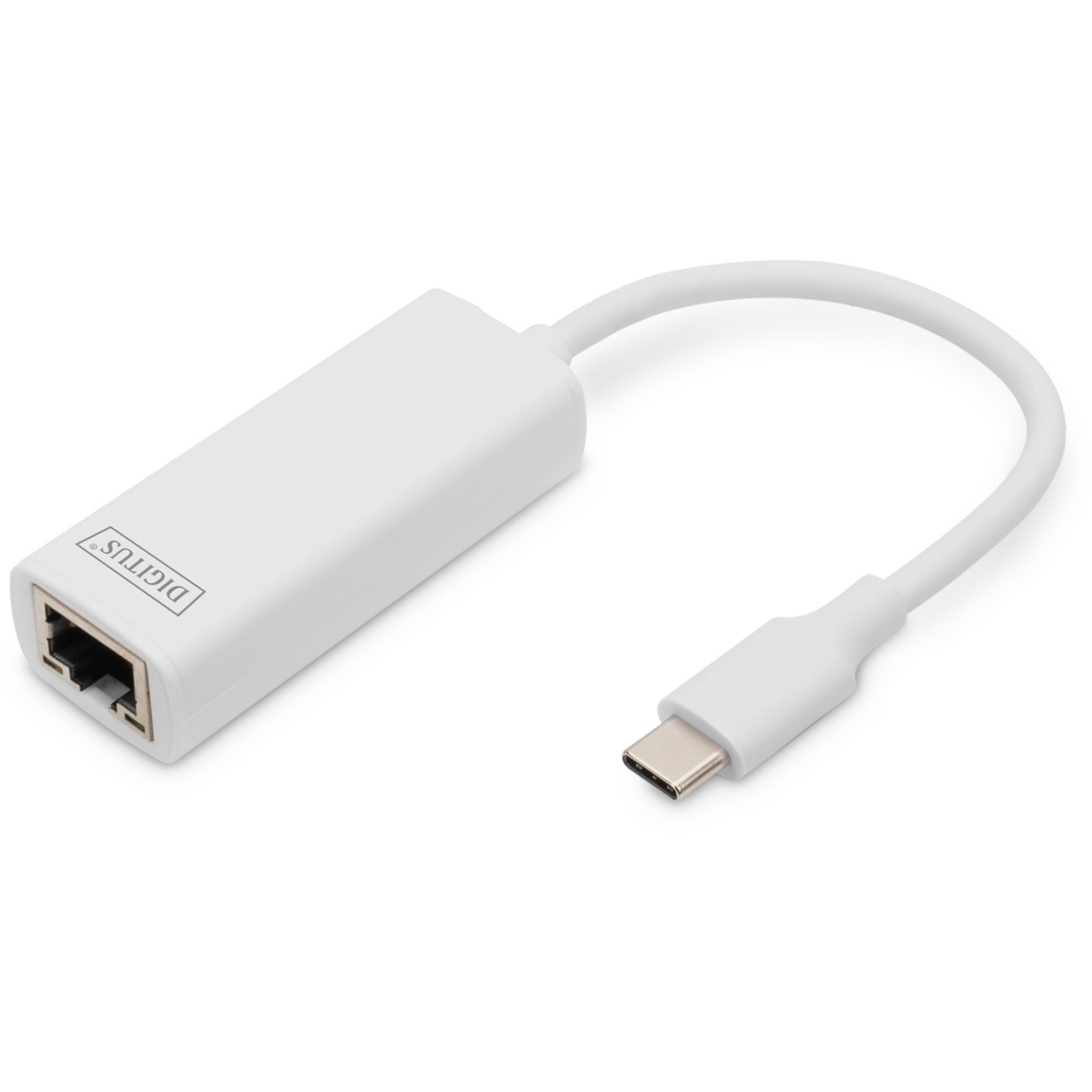 DIGITUS USB-C to RJ45 Gigabit Ethernet Adapter - Aluminium, 0.2 m cable — Buy in Cyprus with Fast Delivery