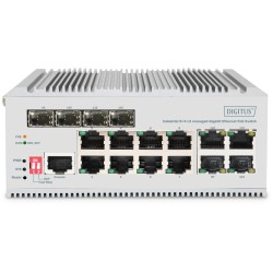 Buy Digitus 8+4P Industrial Gigabit PoE Switch L2 Managed - (Gigabit, PoE) in Cyprus, Nicosia, Limassol, Larnaka, Pafos