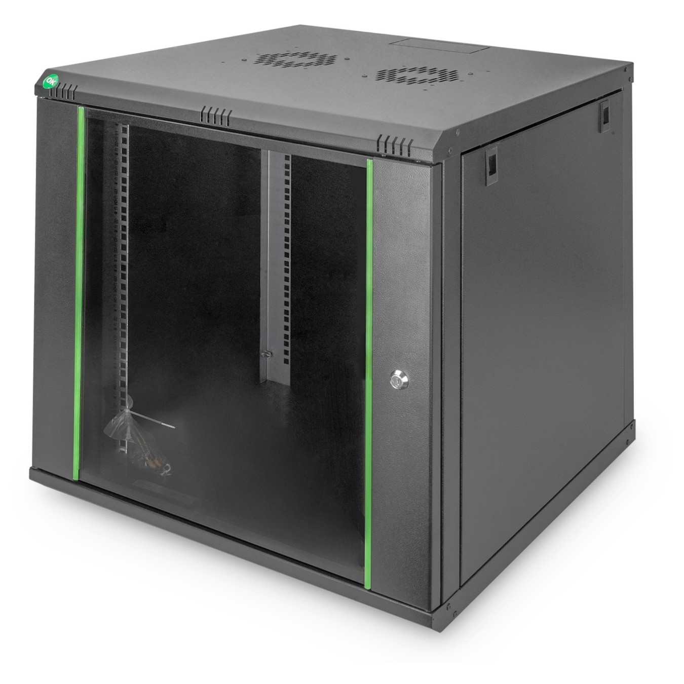 DIGITUS Wall Mount Cabinet Dynamic 12HE - 607x600x600mm Black — Buy in Cyprus with Fast Delivery