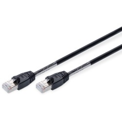 Buy DIGITUS Patch Cable Cat6 S/FTP 1.0m Outdoor - RJ-45 to RJ-45, Black in Cyprus, Nicosia, Limassol, Larnaka, Pafos