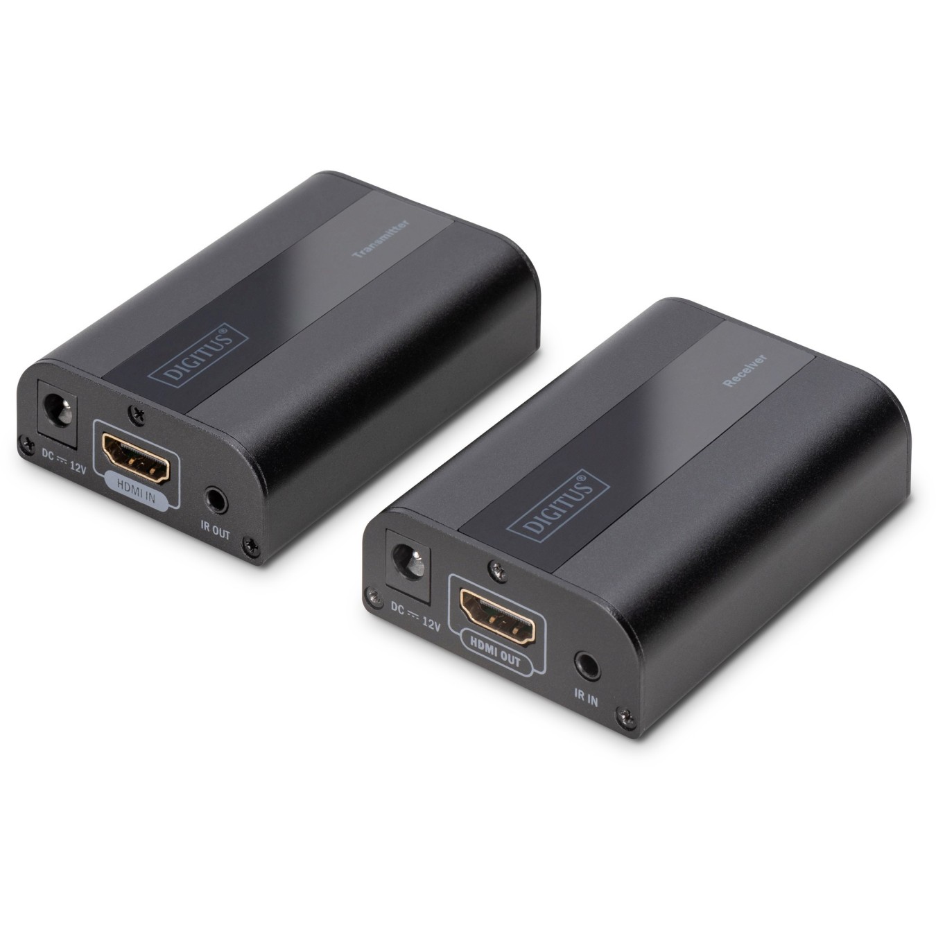 DIGITUS HDMI Extender Set Cat6/6a/7 - 4K 60Hz - Transmitter & Receiver - 70 m - Black — Buy in Cyprus with Fast Delivery