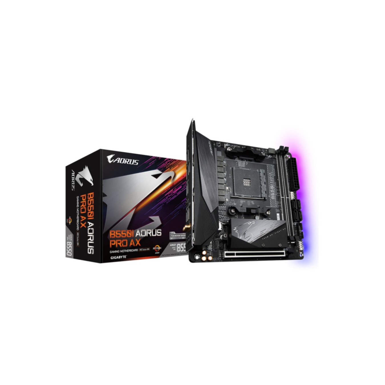 GIGABYTE GA-B550I-AORUS PRO AX - Mini-ITX AM4 Motherboard, DDR4, Up to 64GB, Wi-Fi 6 — Buy in Cyprus with Fast Delivery