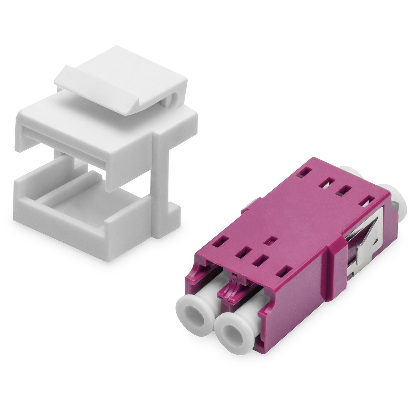 DIGITUS LC-LC Duplex Keystone Module, Multimode OM4 - OM4 multimode fiber, LC duplex keystone